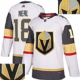 Vegas Golden Knights #18 James Neal White With Special Glittery Logo Adidas Jersey,baseball caps,new era cap wholesale,wholesale hats